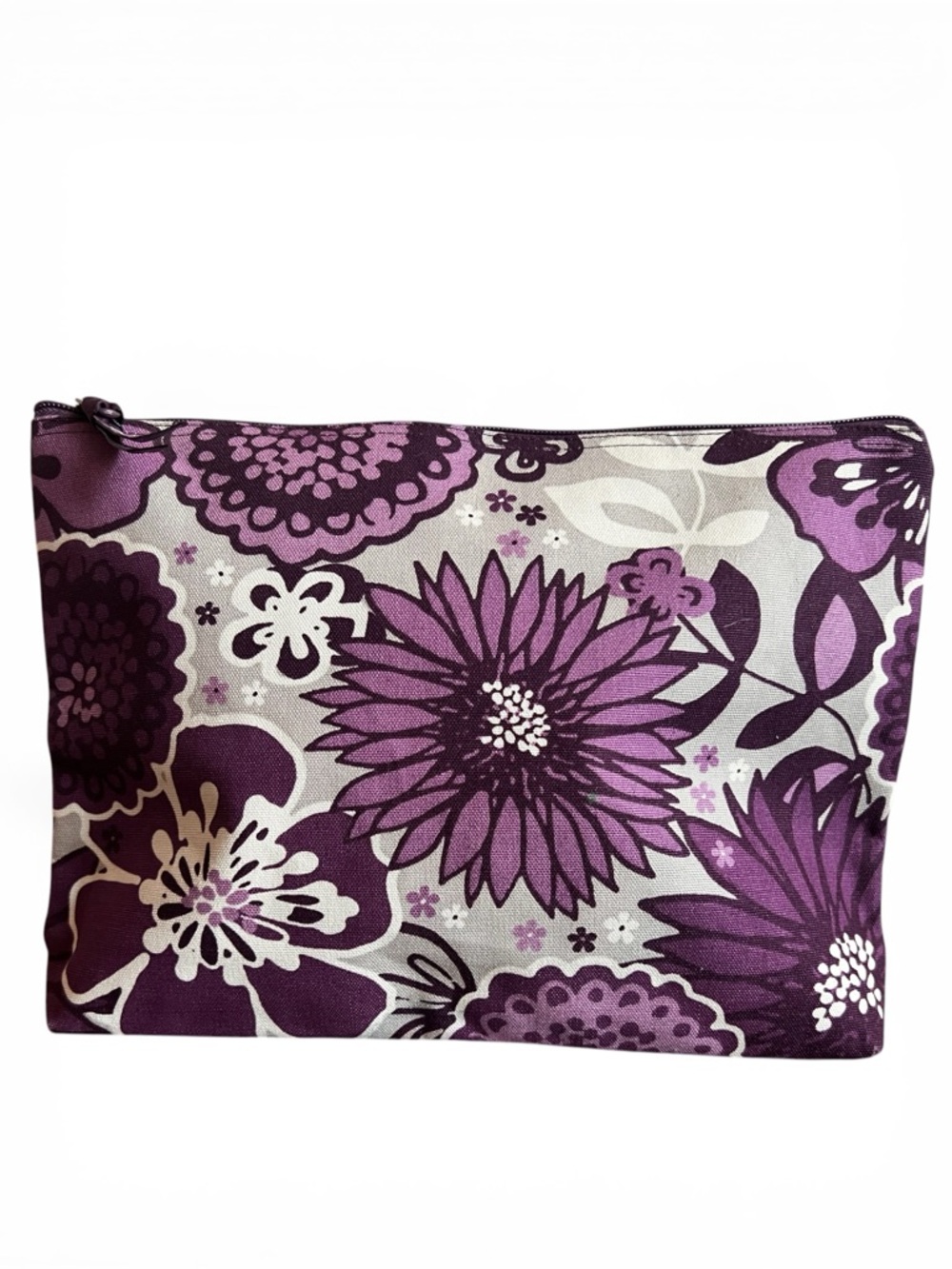 thirty-one Purple Floral Cosmetic Pouch